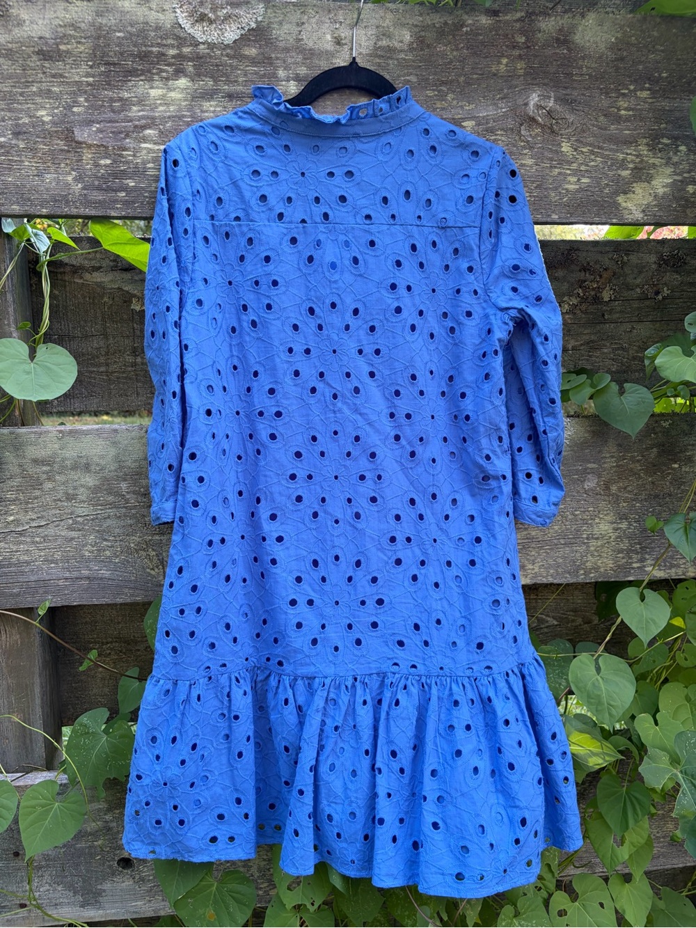 Cynthia Rowley Blue Eyelet Cotton Dress Size Small - Picture 4 of 5